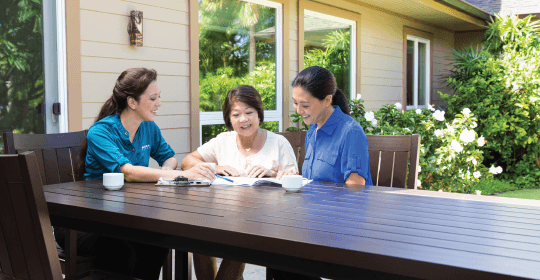 Hawaii senior aging in place with help of home caregiver discharge planning